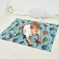 thumbnail image 2 of LightBlue Cartoon Dinosaurs Names Pattern Blanket,Comfortable Soft Flannel Throw Blanket,All Season,Warm Lightweight Blankets for Sofa Bed Couch Living Room Chair,30"x40", 2 of 4