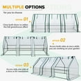 thumbnail image 6 of EAGLE PEAK 8' x 3' x 3' Portable Mini Greenhouse with 3 Large Zipper Doors and Bubble Film Cover, Transparent, 6 of 9