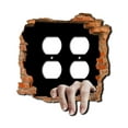 thumbnail image 1 of Off The Wall Plates - Creepy Hand Hole in the Wall - Double Gang Outlet, 1 of 4