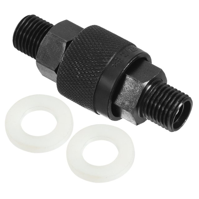 Unique Bargains Hydraulic Quick Connect Coupler M14x1.5mm Male Thread Pipe Fitting, Black 1 Set