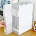 thumbnail image 5 of File Storage Box Transparent Large Jwdx Transparent File Box Storage Box Portable Supplies Holder for Documents and Paper Protectors Portable File Box, 5 of 8