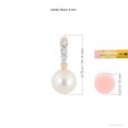 thumbnail image 5 of ANGARA Freshwater Cultured Pearl Pendant with Diamonds in 14K Rose Gold for Women | June Birthstone, Birthday, Anniversary, Jewelry Gift for Women | Pearl Necklace, 5 of 10