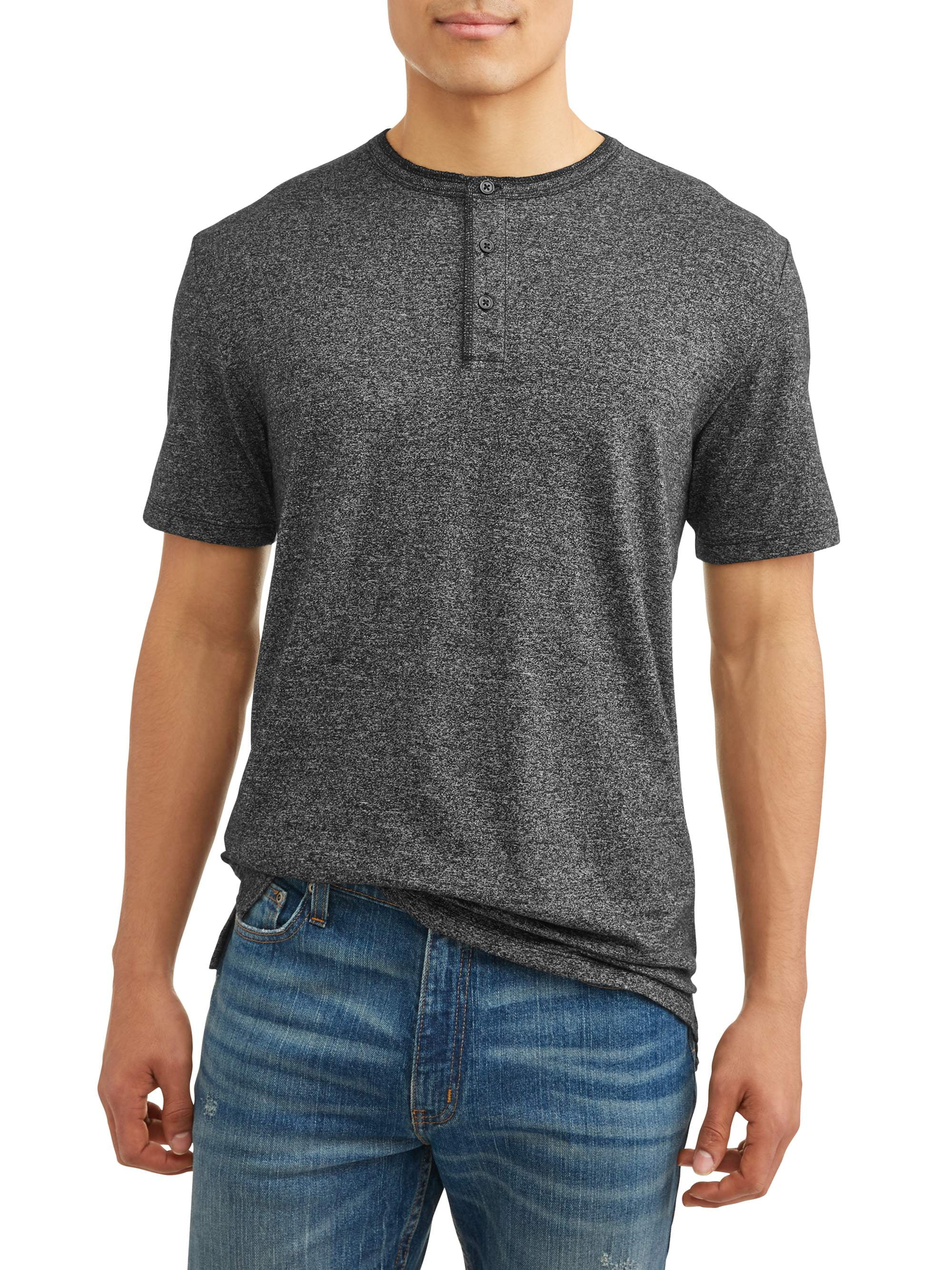 George Men's Short Sleeve Fashion Henley T-Shirt - Walmart.com