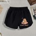 thumbnail image 2 of Girls Uniform School Shorts Print Elastic Waist Casual Athletic Shorts Black 11 Years-12 Years, 2 of 4