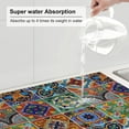 thumbnail image 3 of Talavera Mexican Tiles Dish Drying Mat For Kitchen Counter, Super Absorbent Microfiber Dish Drying Pad, Kitchen Gadgets For Easy Clean Multi-Use Large 18"x24", 3 of 4