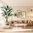 thumbnail image 2 of 7-foot artificial bird of paradise tree con 17 trunks, faux leaves y 3 flowers - ideal para para indoor y outdoor moderno decor, perfect housewarming gift (1 pack), 2 of 6
