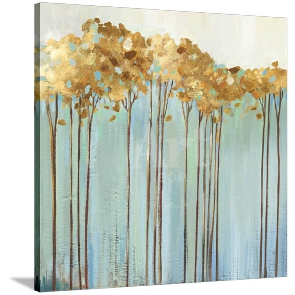 Teal Trees I, Botanical Stretched Canvas Wall Art by Allison Pearce Sold by Art.Com