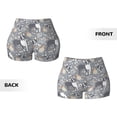 thumbnail image 5 of Fotbe Cute Dog And Flowers Seamless Shorts, Womens Workout Shorts High Waist Stretch Booty Short for Gym/Yoga/Running/Biking-Large, 5 of 9