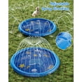 thumbnail image 3 of Splash Pad for Toddlers, 67" Sprinkler for Kids, Thicken Baby Pool Water Mat, Fun Summer Outdoor Water Toys for Toddlers 1-3,Blue, 3 of 7