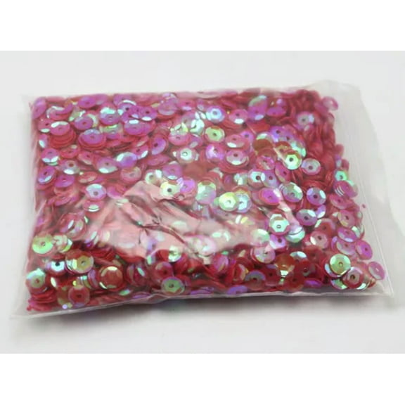U8MO 5000 6mm CUP round loose sequins Paillettes sewing Wedding craft-Red AB