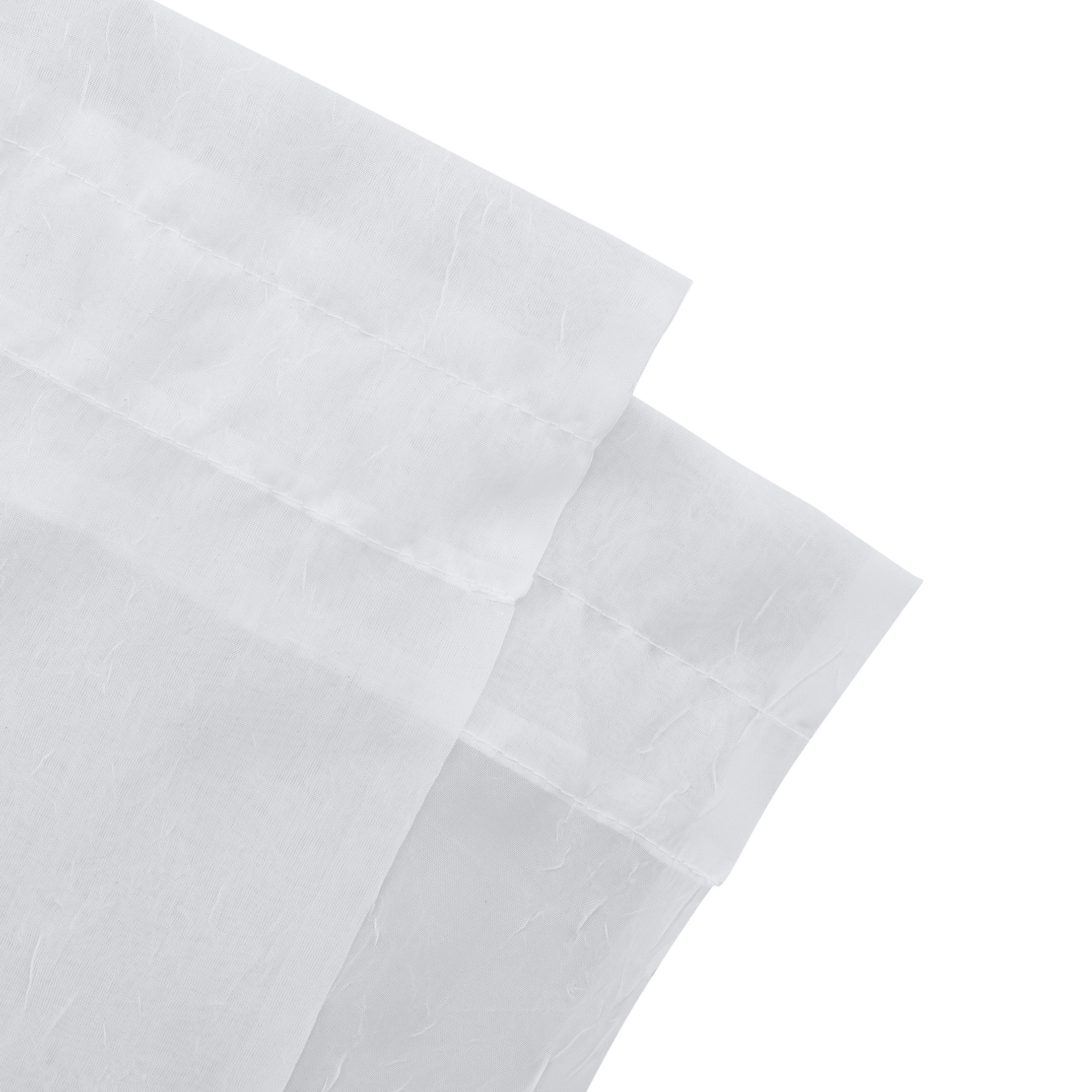 Mainstays Crushed Voile Single Door Curtain Panel, Semi-Sheer, White, 51" W x 72" L