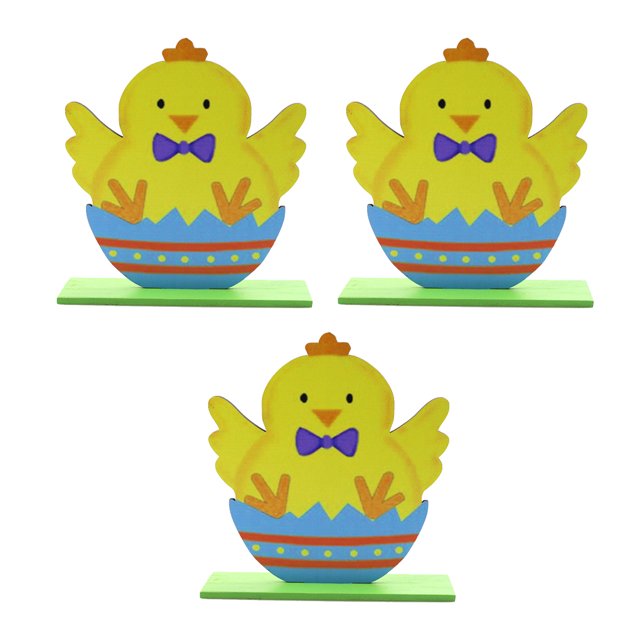 Ounissouiy 2 juegos de adornos de exquisitas decoraciones de Pascua dibujos animados suministros para fiestas Artesanía