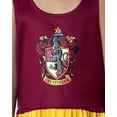 thumbnail image 3 of Harry Potter Girls All Houses Crest Logo Tank Stripe Accent Pajama Nightgown, 3 of 6