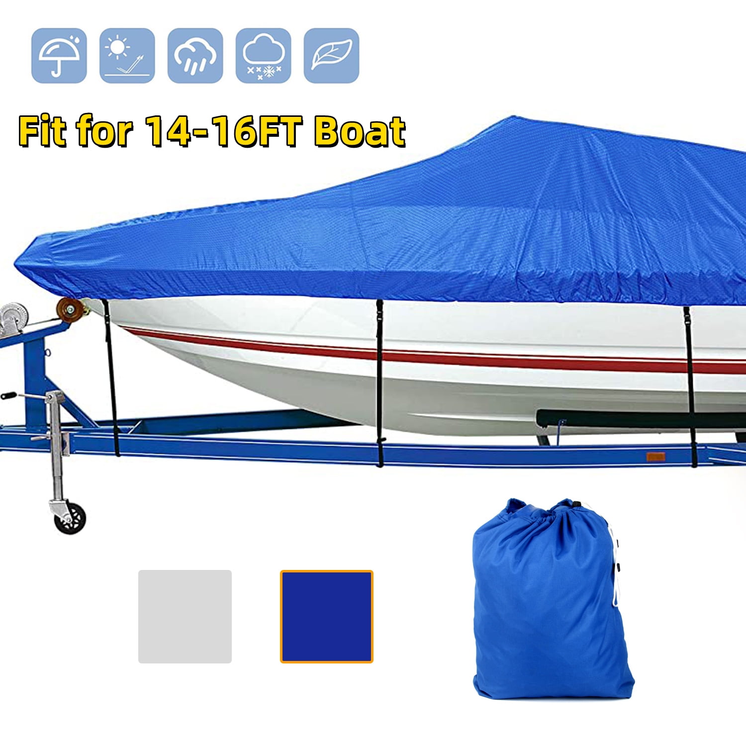 Heavy Duty 600D Marine Grade Polyester Canvas Trailerable Waterproof