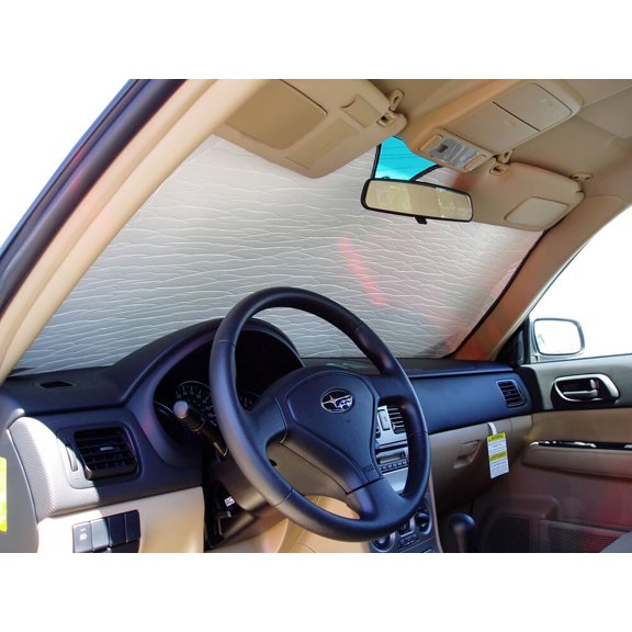 HeatShield, The Original Windshield Sun Shade, Custom-Fit for Subaru Forester Wagon 2003, 2004, 2005, 2006, 2007, 2008, Silver Series