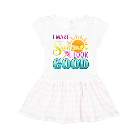 

Inktastic I Make Summer Look Good with Sun and Umbrella Gift Toddler Girl Dress