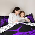 thumbnail image 5 of Castle Fairy Teens Purple Gamepads Queen Comforter Set,Video Game Bedding Comforter Set, 5 of 8