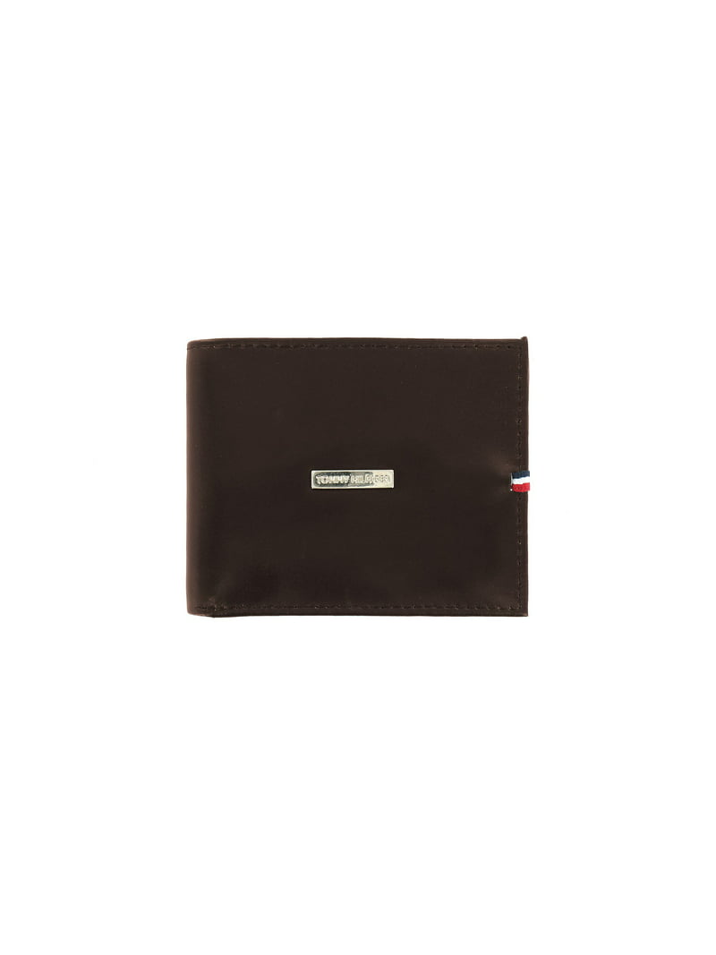 Tommy Mens Leather Bi-Fold Wallet (One Size Brown) - Walmart.com