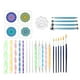 thumbnail image 1 of Herramientas de punteado Kit de bolígrafo de modelado de pintura de roca DIY Stencil Ball Stylus bandeja de dibujo 28 Piezas Monstrate EL4844-00B, 1 of 2