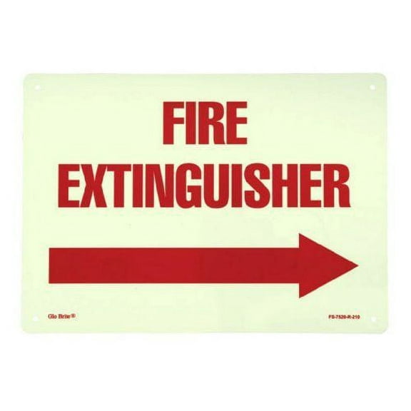 GLOW IN THE DARK FIRE EXTINGUISHER SIGNS- RIGID