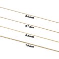 thumbnail image 3 of KoolJewelry 14k Yellow Gold Venetian Box Chain Pendant Necklace for Women (0.6 mm, 20 inch), 3 of 7