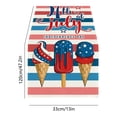 thumbnail image 3 of Ouuluon 4th of July Table Runner 13X72 inch Red White Blue Patriotic Table Runner for Independence Day Kitchen Home Dining Room, 3 of 7