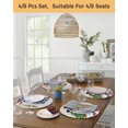 thumbnail image 5 of 15 Inch Round Placemats Set of 6, Snowman Christmas Non Slip Heat Insulation PP Table Mats, Gifts Xmas Tree Winter Snowflake Washable Place Mats for Kitchen Dining Party Table Decor, 5 of 7