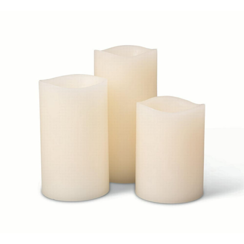 Assorted Wax Glow Wick® LED Candles with Vanilla Scent and Timer