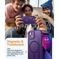 thumbnail image 3 of Magnetic Case for iPhone 16 Pro Max with Full Camera Protection [Compatible with Magsafe] [Translucent Matte] Protective Phone Case, Hot Pink, 3 of 5