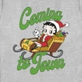 thumbnail image 2 of Women's Betty Boop Christmas Coming to Town Pudgy  Graphic Tee Athletic Heather Small, 2 of 4
