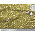 thumbnail image 2 of Soimoi Green Rayon Crepe Fabric Scroll Abstract Decor Fabric Printed Yard 46 Inch Wide, 2 of 3