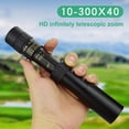 thumbnail image 4 of Monocular 10-300x zoom zoom HD Noche Vista telescopio al aire libre observación de aves Birdwatching Hiking Paying Payunde Viajes Alcance de alta potencia sin trípode Eigraketly  EL006051-02B, 4 of 7