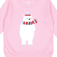 thumbnail image 3 of Inktastic Polar Bear, Cute Bear, Bear with Scarf, Hat Toddler Sweatshirt, 3 of 4