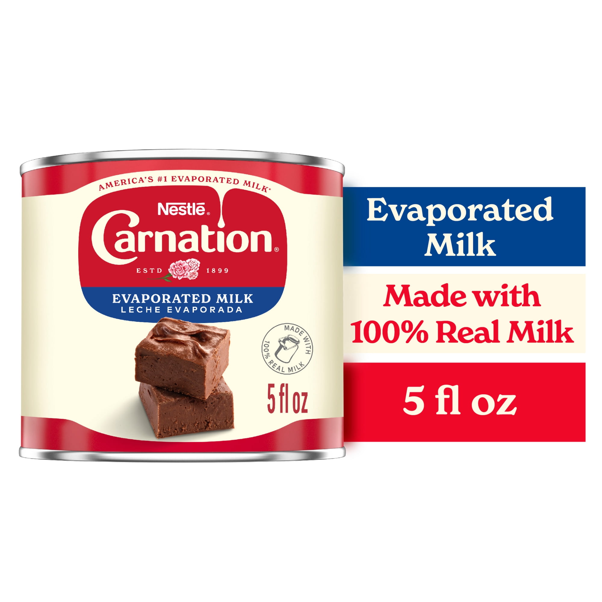 Nestle Carnation Evaporated Milk, Vitamin D Added, Shelf Milk, 5 fl. oz. Can