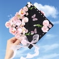 thumbnail image 7 of Floral Graduation Cap Decoration Kit, Graduation Cap Topper with Flowers, Floral Grad Cap Decorations With Faux Flower Heads 3D Butterfly Pearls Gift for Graduates, 7 of 7