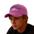 thumbnail image 5 of 250th Anniversary Baseball Cap,1776 2026 Hat with Embroidered USA Flag, Adjustable Snapback Cap for 4th of July, Independence Day, Semiquincentennial and National Holiday Celebration-Pink, 5 of 6