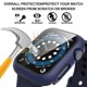 thumbnail image 3 of KAIYANG 2 fundas rígidas para reloj inteligente de PC + protector de pantalla de vidrio templado para Apple Watch Series 9/8/7 de 45 mm, estilo E, Apple Watch Series 9 4, azul oscuro, 3 of 5