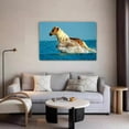 thumbnail image 5 of Horse Running in The Water Canvas Poster Bedroom Decor Sports Landscape Office Room Decor Gift,Frame-style,16x24inch(40x60cm), 5 of 8