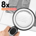 thumbnail image 3 of Magnifying Glass, 21LED Ergonomic Handle Rechargeable Magnifying Glass ABS Touch Switch  For Living Room Black White, 3 of 8