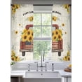 thumbnail image 3 of Sunflower Truck Sheer Curtains 72 Inches Long 2 Panels Set, Window Sheer Curtains for Living Room/Bedroom, Summer Botanical Elegant Pastoral Floral Light Filtering Rod Pocket Curtain 52''x72''x2, 3 of 8