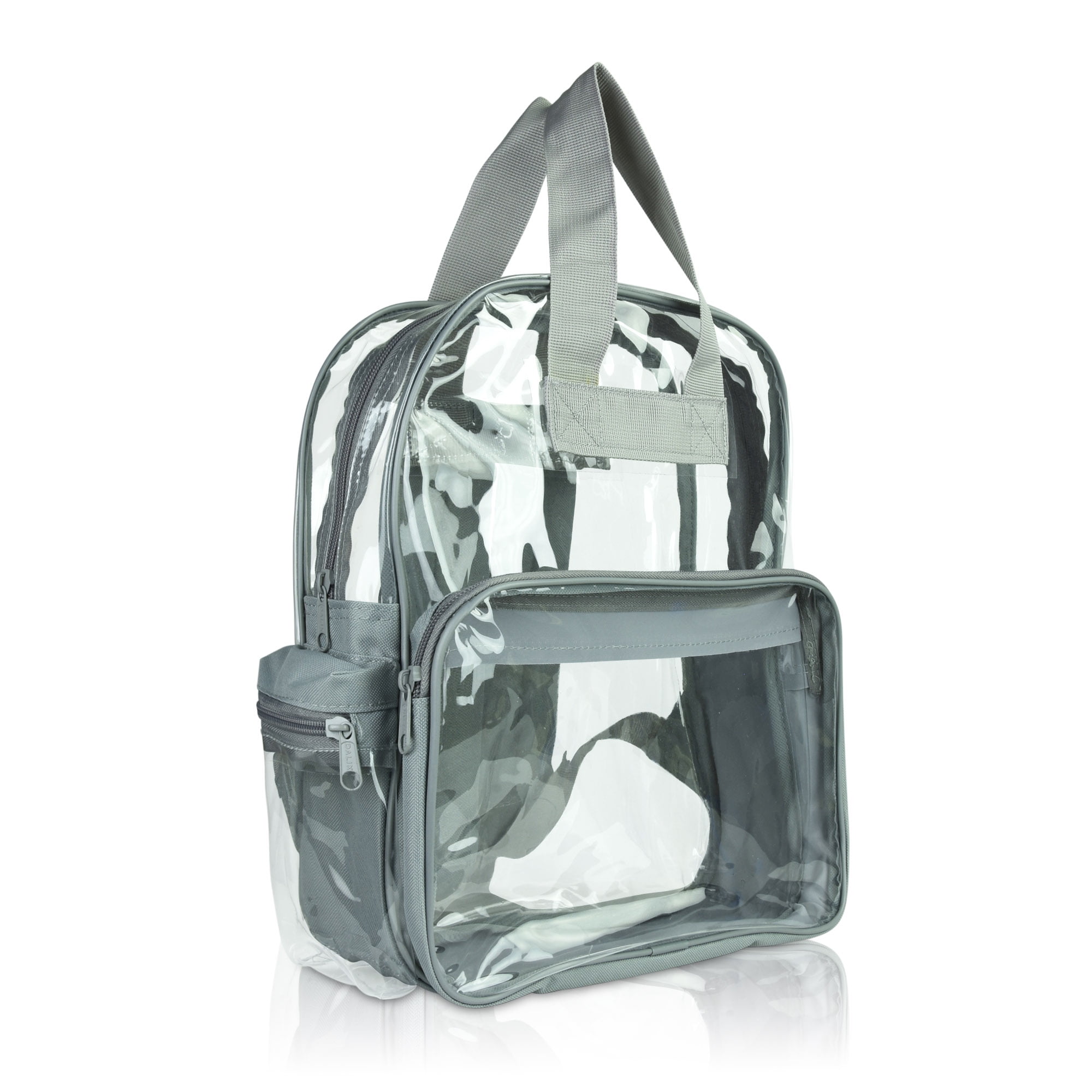 DALIX Small Clear Backpack Bag in Black 