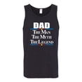 thumbnail image 2 of Wild Bobby,Dad The Man The Myth The Legend Best Daddy Father Gift, Father's Day, Men Graphic Tank Top, Black, Small, 2 of 3