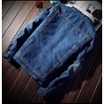 thumbnail image 2 of HSHDLDF Veste Camionneur en Jean Denim Doublée en Molleton pour l'Hiver, 2 of 6