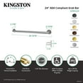thumbnail image 4 of Kingston Brass GDR814245 Silver Sage 24" x 1-1/4" O.D. Brass ADA Grab Bar, Oil Rubbed Bronze, 4 of 4