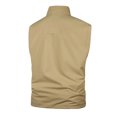 thumbnail image 4 of CharmCyan Men's Outdoor Cargo Vest Fishing Work Travel Photo Vests Zip Up Stand Collar Sleeveless Jacket With Pockets Khaki L, 4 of 8
