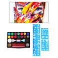 thumbnail image 4 of Pintura corporal, pintacaritas plantillas fiestas,pinturas faciales paleta pinceles suministros adultos seguro,Suministros profesionales de pintura facial Maquillaje elegante, fiesta Yuyangstore Pintura corporal, 4 of 8