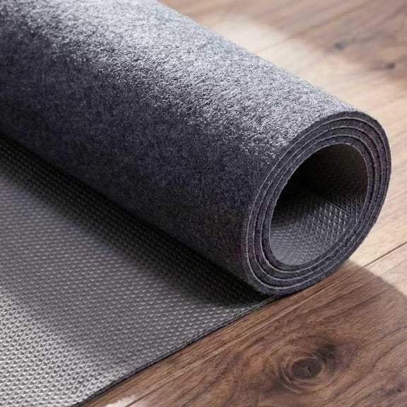 Non-Slip Rug Pad 6' x 9' – Felt & Rubber Underlay in Dark Gray, Waterproof & Grippy for Hardwood, Tile, Laminate Floors, Prevents Slipping & Bunching