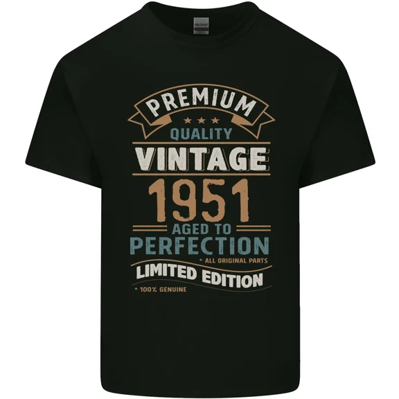 Premium Vintage 1951 74th Birthday Graphic Unisex T-Shirt Gift up to 5XL