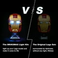 BRIKSMAX Led Lighting Kit with Remote Control for Legos Iron Man Helmet 76165 Building Blocks