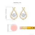 thumbnail image 1 of Angara Natural Diamond Earrings - Rocking Diamond Solitaire Drop Earrings in 14K Yellow Gold for Women, 1 of 5